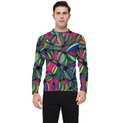 Background Pattern Flowers Seamless Men s Long Sleeve Rash Guard by Jancukart