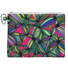 Background Pattern Flowers Seamless Canvas Cosmetic Bag (xxl)