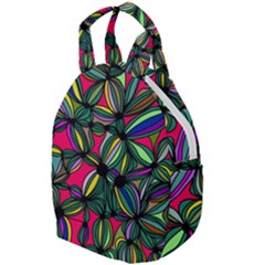 Background Pattern Flowers Seamless Travel Backpacks