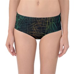 Background Pattern Texture Design Mid-waist Bikini Bottoms