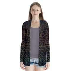 Background Pattern Texture Design Drape Collar Cardigan