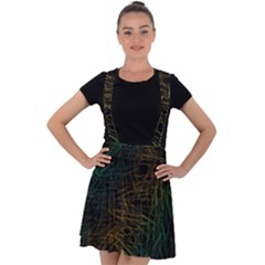 Background Pattern Texture Design Velvet Suspender Skater Skirt