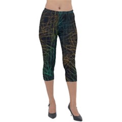 Background Pattern Texture Design Lightweight Velour Capri Leggings 