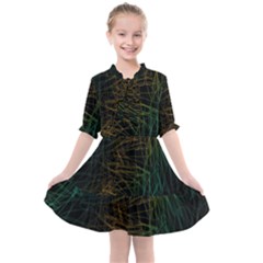 Background Pattern Texture Design Kids  All Frills Chiffon Dress