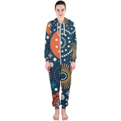 Abstract Pattern Hooded Jumpsuit (ladies)