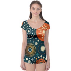 Abstract Pattern Boyleg Leotard 