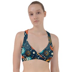 Abstract Pattern Sweetheart Sports Bra