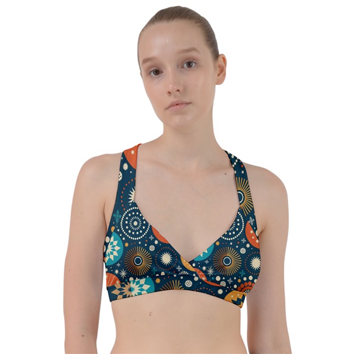 Abstract Pattern Sweetheart Sports Bra