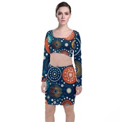 Abstract Pattern Top And Skirt Sets