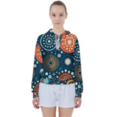 Abstract Pattern Women s Tie Up Sweat