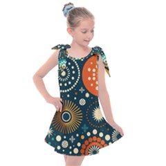 Abstract Pattern Kids  Tie Up Tunic Dress