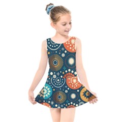 Abstract Pattern Kids  Skater Dress Swimsuit