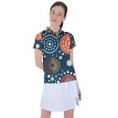 Abstract Pattern Women s Polo Tee