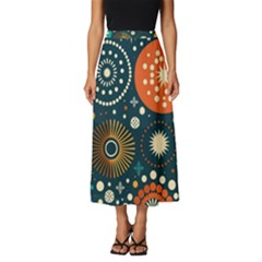 Abstract Pattern Classic Midi Chiffon Skirt