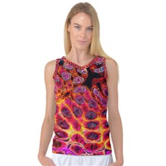 Fractal Black Texture Wallpaper Women s Basketball Tank Top