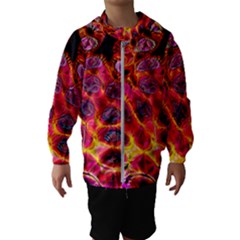 Fractal Black Texture Wallpaper Kids  Hooded Windbreaker