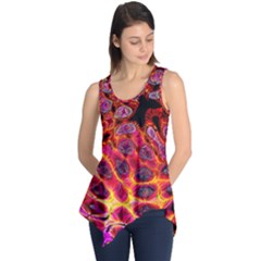 Fractal Black Texture Wallpaper Sleeveless Tunic