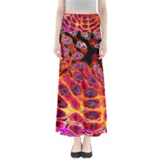 Fractal Black Texture Wallpaper Full Length Maxi Skirt