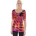 Fractal Black Texture Wallpaper Wide Neckline Tee View1