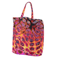 Fractal Black Texture Wallpaper Giant Grocery Tote