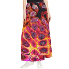 Fractal Black Texture Wallpaper Maxi Chiffon Skirt