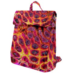 Fractal Black Texture Wallpaper Flap Top Backpack