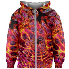 Fractal Black Texture Wallpaper Kids  Zipper Hoodie Without Drawstring