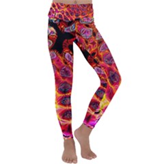 Fractal Black Texture Wallpaper Kids  Lightweight Velour Classic Yoga Leggings