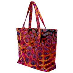 Fractal Black Texture Wallpaper Zip Up Canvas Bag