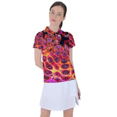 Fractal Black Texture Wallpaper Women s Polo Tee