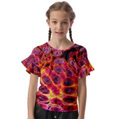 Fractal Black Texture Wallpaper Kids  Cut Out Flutter Sleeves