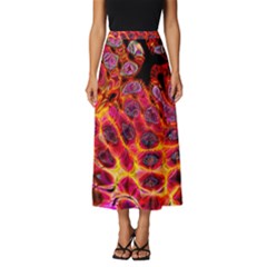 Fractal Black Texture Wallpaper Classic Midi Chiffon Skirt