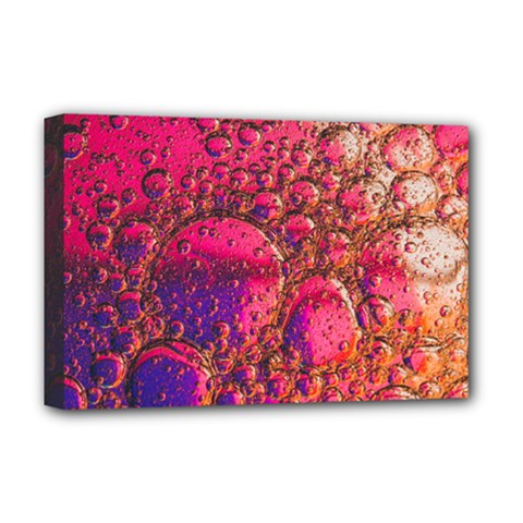 Colorful Bubbles Abstract Art Deluxe Canvas 18  X 12  (stretched)