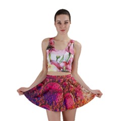 Colorful Bubbles Abstract Art Mini Skirt