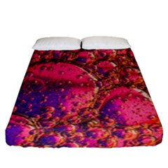 Colorful Bubbles Abstract Art Fitted Sheet (queen Size) by Jancukart