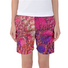 Colorful Bubbles Abstract Art Women s Basketball Shorts