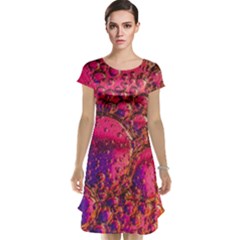 Colorful Bubbles Abstract Art Cap Sleeve Nightdress