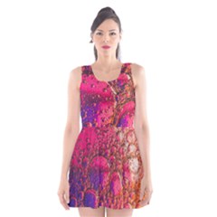 Colorful Bubbles Abstract Art Scoop Neck Skater Dress