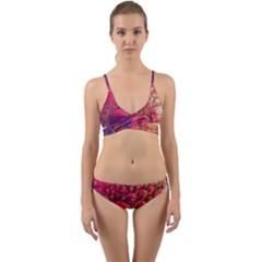 Colorful Bubbles Abstract Art Wrap Around Bikini Set