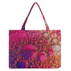 Colorful Bubbles Abstract Art Zipper Medium Tote Bag