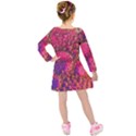 Colorful Bubbles Abstract Art Kids  Long Sleeve Velvet Dress View2