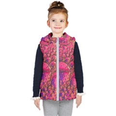 Colorful Bubbles Abstract Art Kids  Hooded Puffer Vest