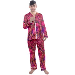 Colorful Bubbles Abstract Art Men s Long Sleeve Satin Pajamas Set by Jancukart