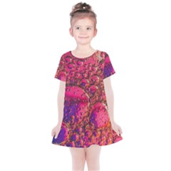 Colorful Bubbles Abstract Art Kids  Simple Cotton Dress