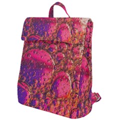 Colorful Bubbles Abstract Art Flap Top Backpack by Jancukart