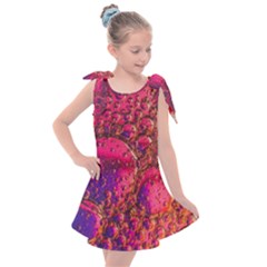 Colorful Bubbles Abstract Art Kids  Tie Up Tunic Dress by Jancukart