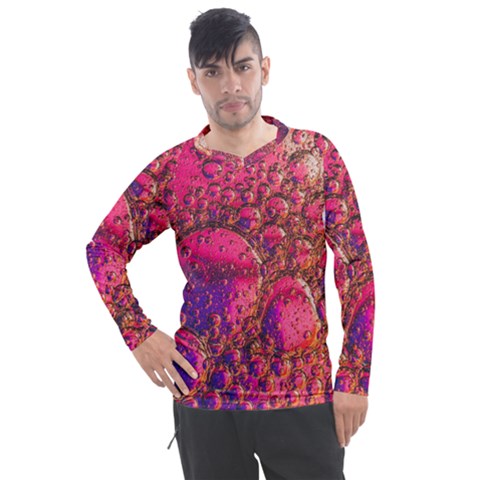 Colorful Bubbles Abstract Art Men s Pique Long Sleeve Tee by Jancukart