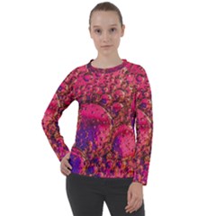 Colorful Bubbles Abstract Art Women s Long Sleeve Raglan Tee