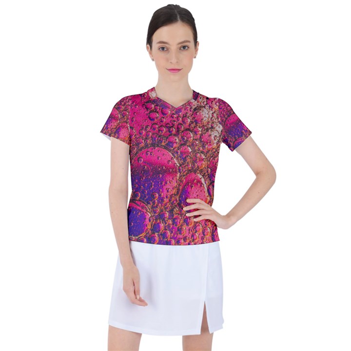 Colorful Bubbles Abstract Art Women s Sports Top