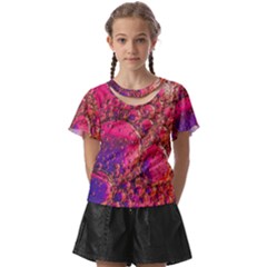 Colorful Bubbles Abstract Art Kids  Front Cut Tee by Jancukart